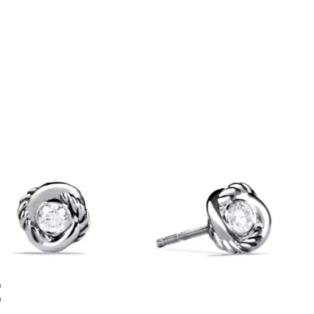 NWT Bloomingdale’s David Yurman Rose Infinity Earrings with Diamonds